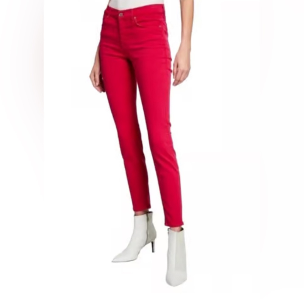 7FAM 7 for all mankind rare red jeans skinny 25